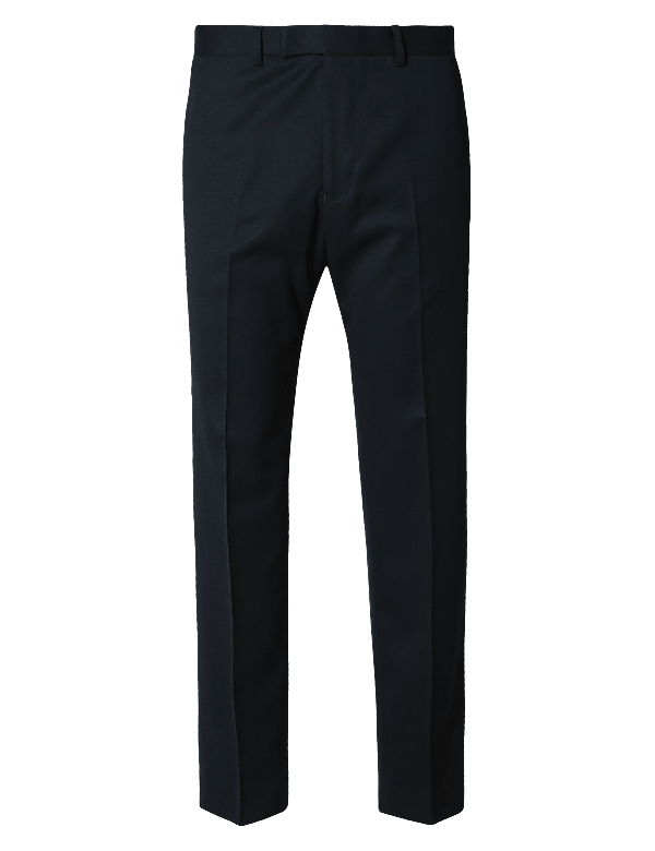 Navy Regular Fit Trousers