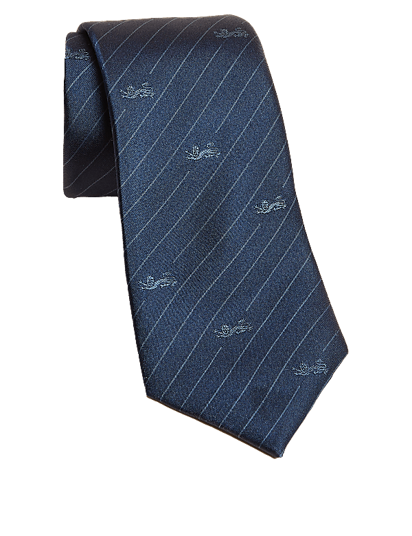 Three Lions Tonal Pure Silk Tie
