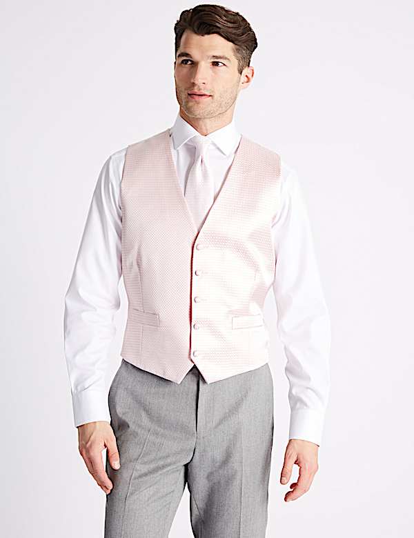 Regular Fit Jacquard Waistcoat