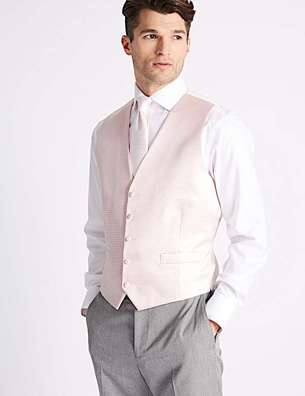 Regular Fit Jacquard Waistcoat