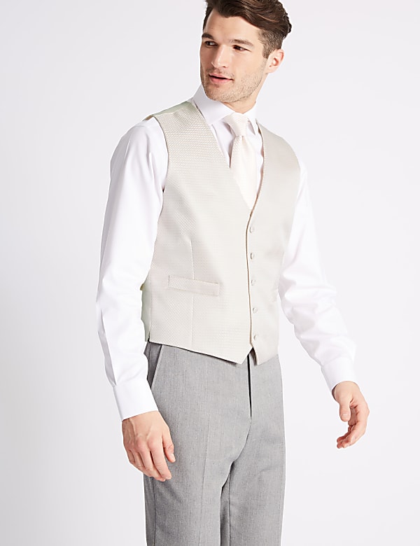 Regular Fit Jacquard Waistcoat