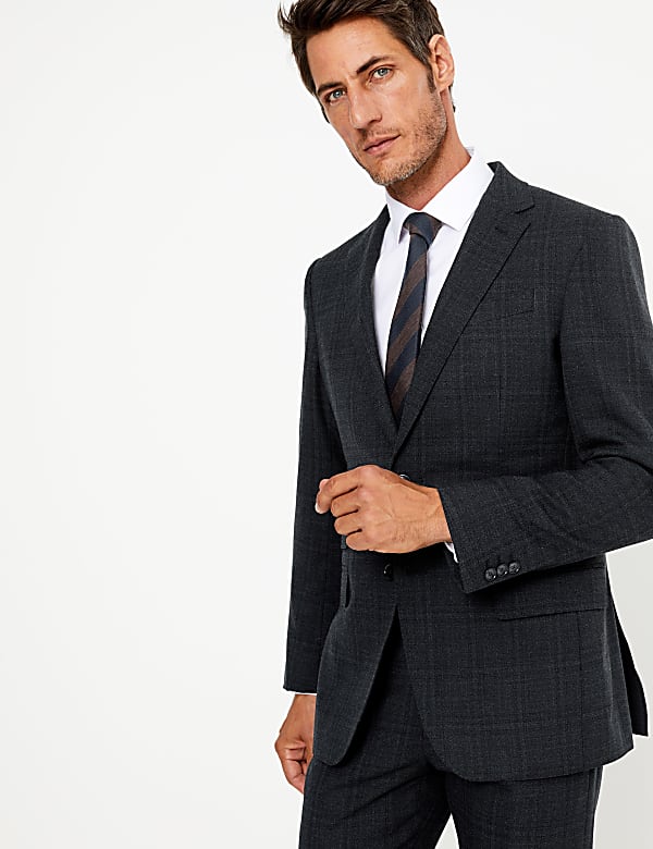 Blue Regular Fit Jacket