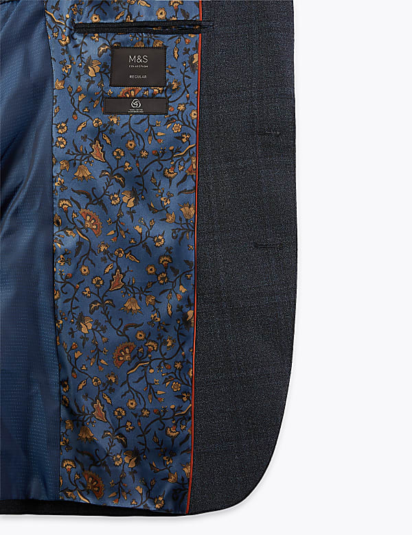 Blue Regular Fit Jacket