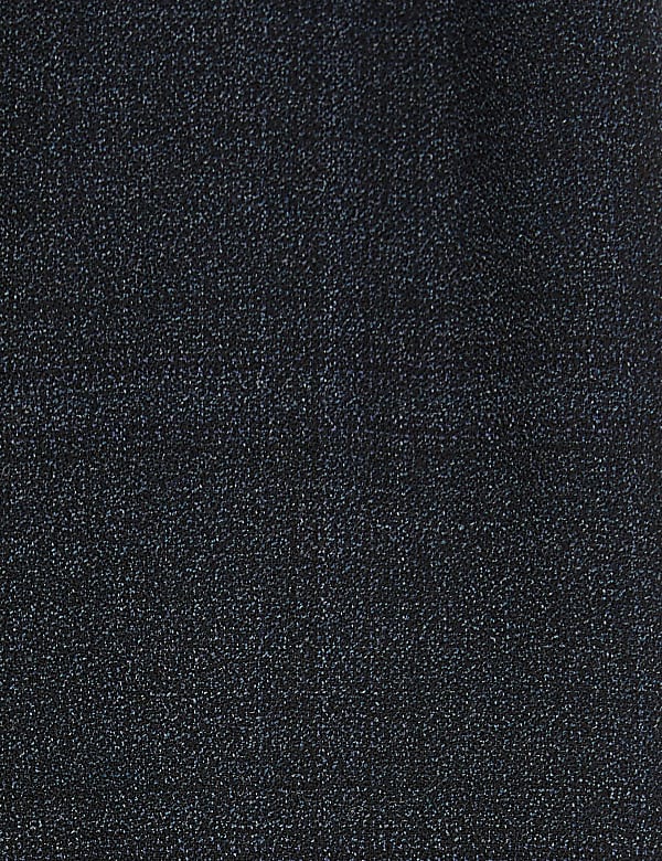 Blue Checked Regular Fit Suit Trousers