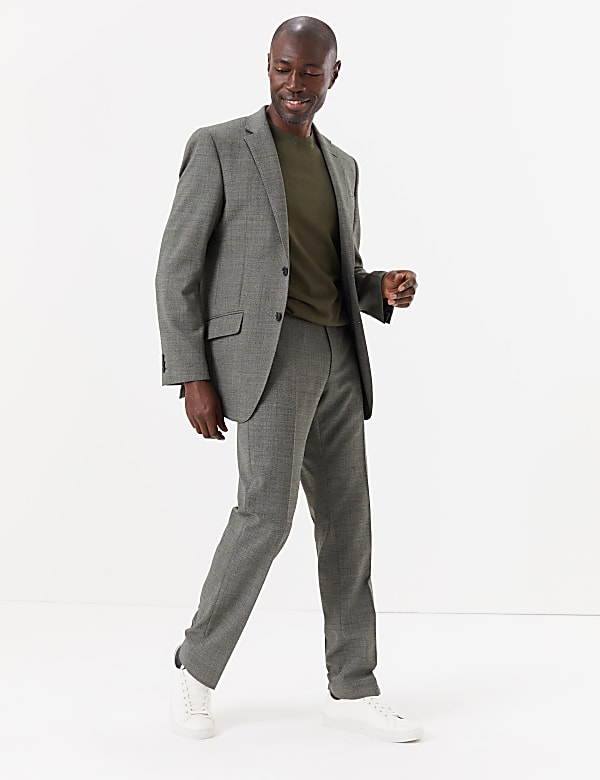 Regular Wool Blend Suit Jacket