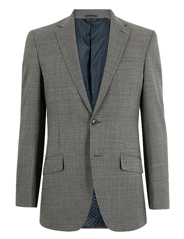 Regular Wool Blend Suit Jacket
