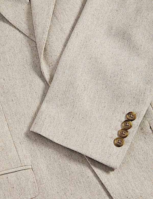 Tailored Fit Wool Rich Tweed Suit Jacket - MV