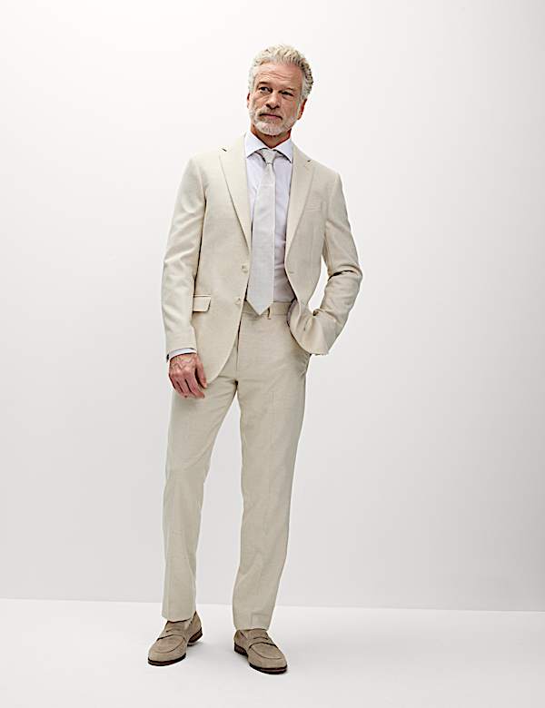 Tailored Fit Wool Rich Tweed Suit Jacket - VN