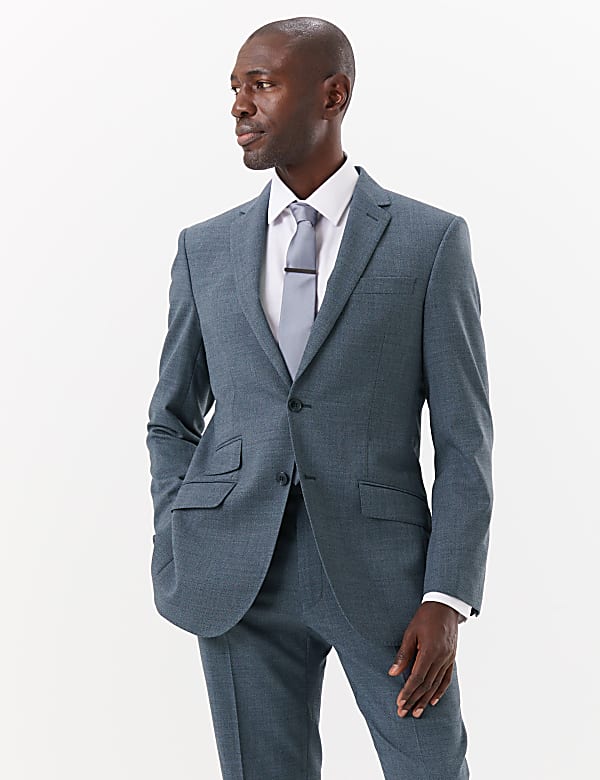 Blue Regular Fit Suit Jacket