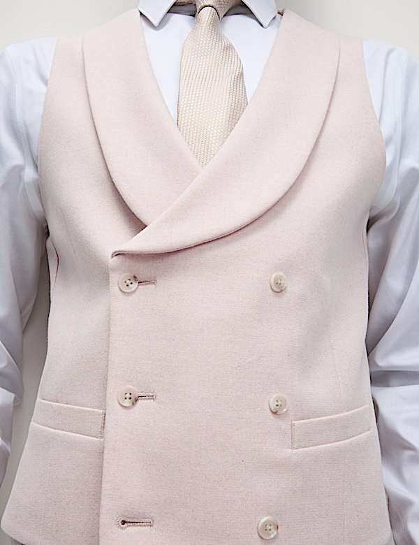 Wool Blend Double Breasted Waistcoat - VN