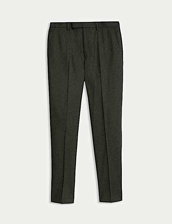 Tailored Fit Wool Rich Tweed Suit Trousers - IL