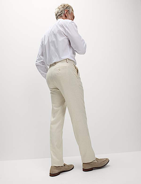 Tailored Fit Wool Rich Tweed Suit Trousers - TW