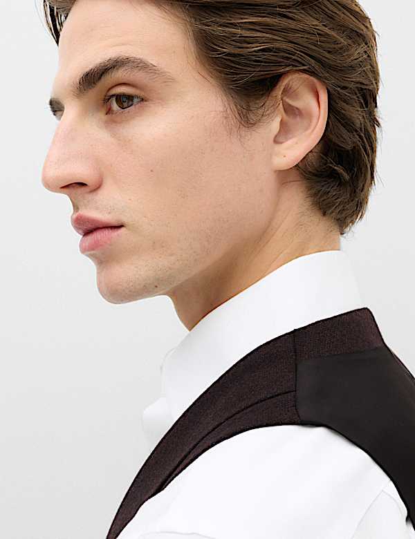 Wool Rich Check Double Breasted Waistcoat - KG