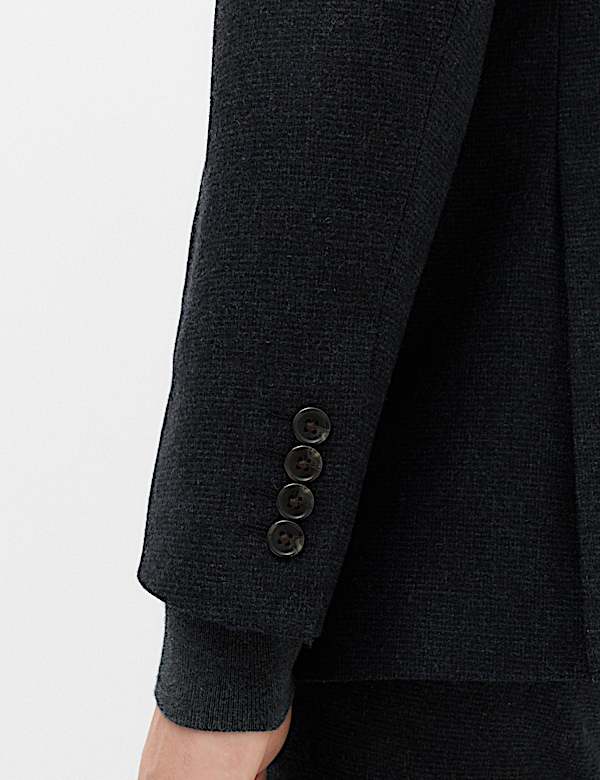 Regular Fit Wool Rich Tweed Double Breasted Jacket - UA