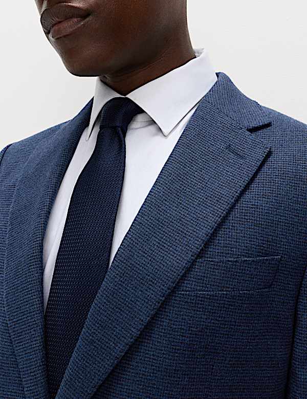 ז'קט חליפה בגזרה מחויטת מתערובת צמר איטלקי - IL