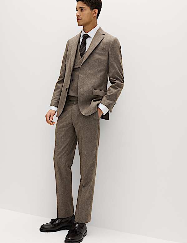 Italian Wool Blend Double Breasted Waistcoat - SI