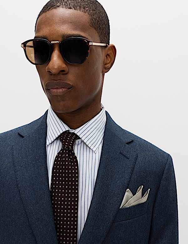 Tailored Fit Italian Wool Rich Tweed Suit Jacket - NZ