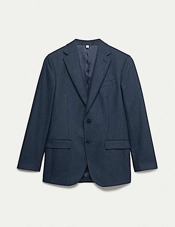 Tailored Fit Italian Wool Rich Tweed Suit Jacket - NZ