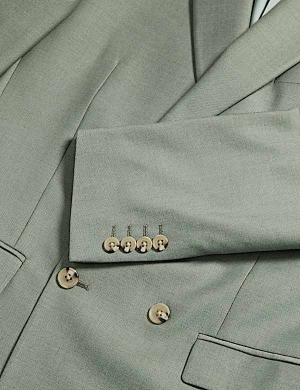 Slim Fit Double Breasted Jacket with Stretch - US