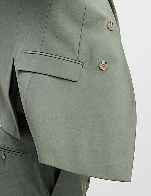 Slim Fit Double Breasted Jacket with Stretch - US