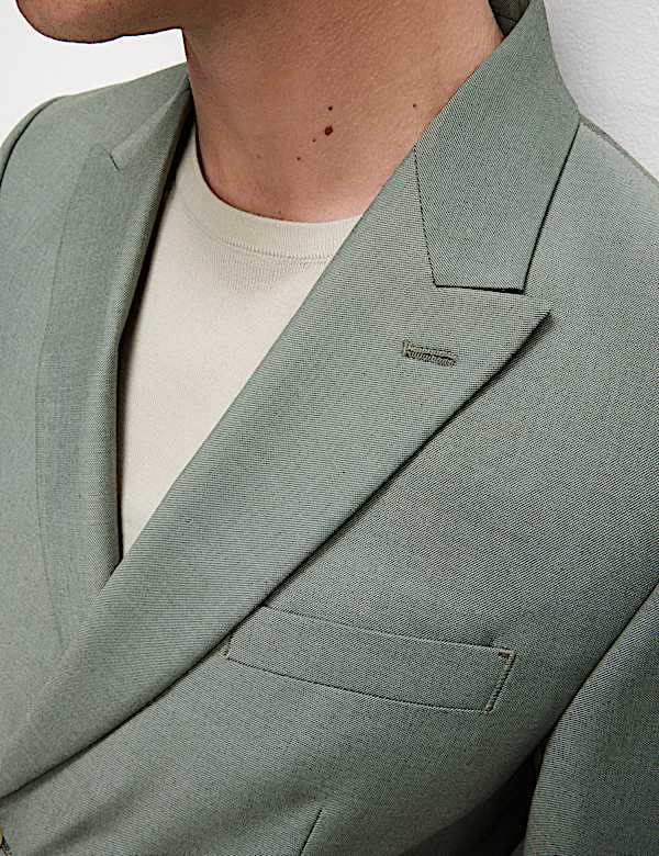 Slim Fit Double Breasted Jacket with Stretch - US