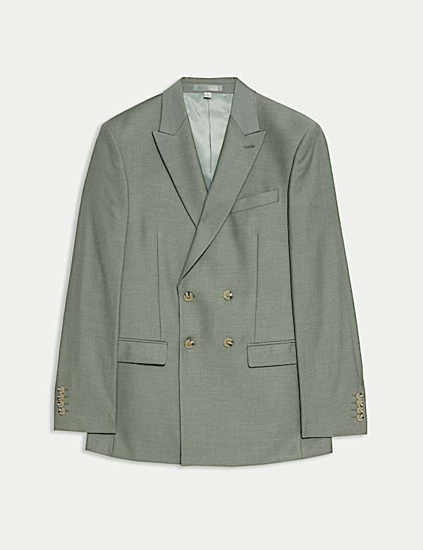 Slim Fit Double Breasted Jacket with Stretch - US