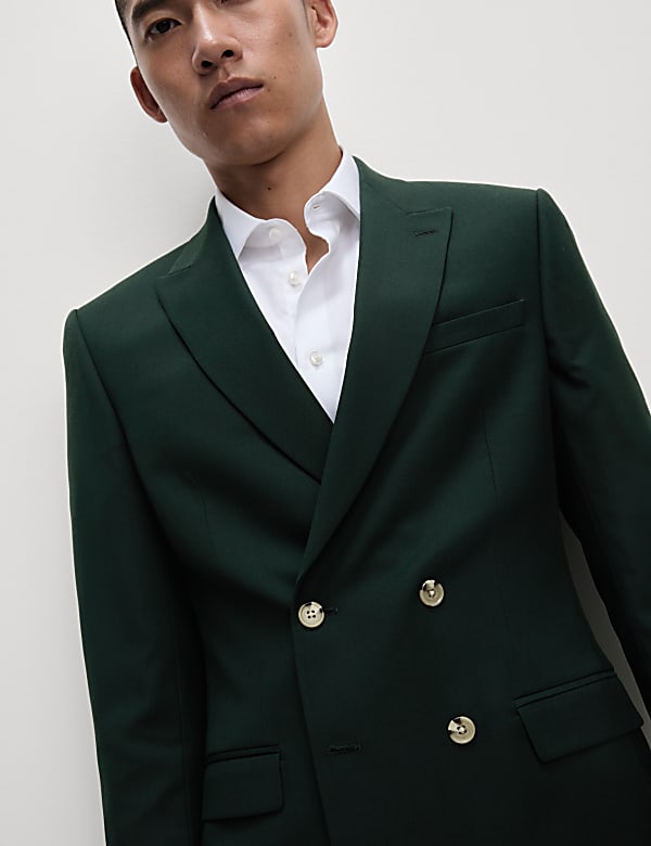 Double breasted slim fit cheap