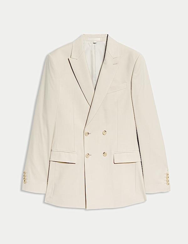 Slim Fit Double Breasted Jacket with Stretch - US