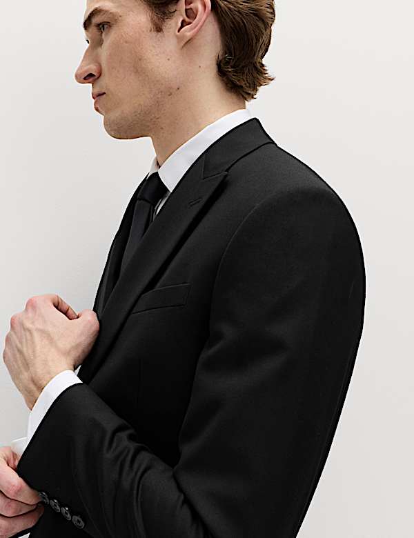 Slim Fit Double Breasted Jacket with Stretch - US