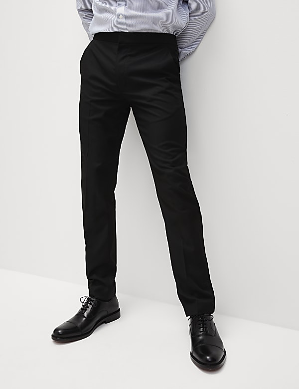 Slim Fit Elasticated Suit Trousers - MX