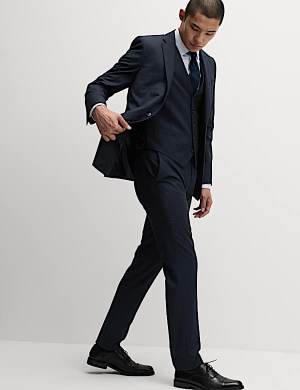 Tailored Fit Stretch Suit Trousers - DE