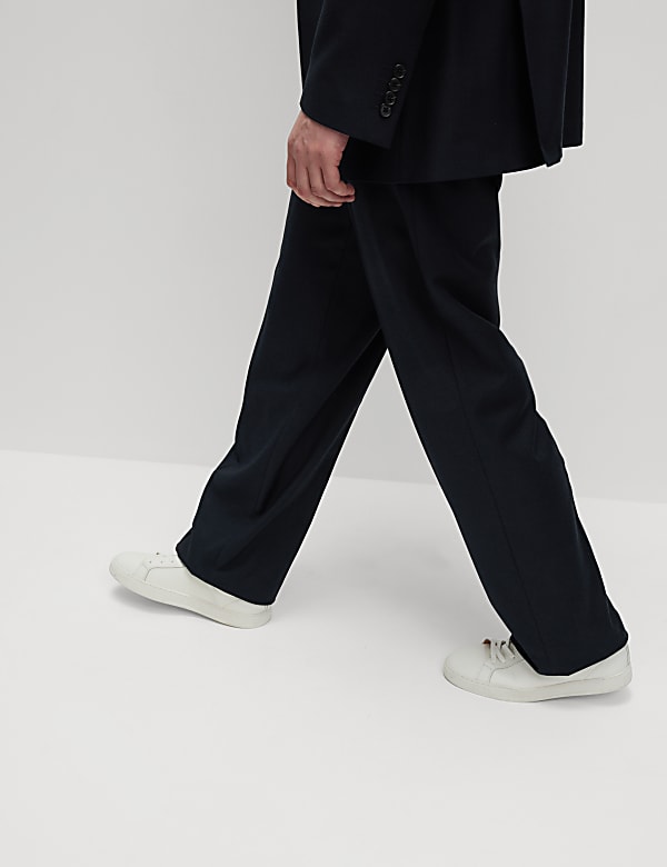 Relaxed Fit Stretch Suit Trousers - MX