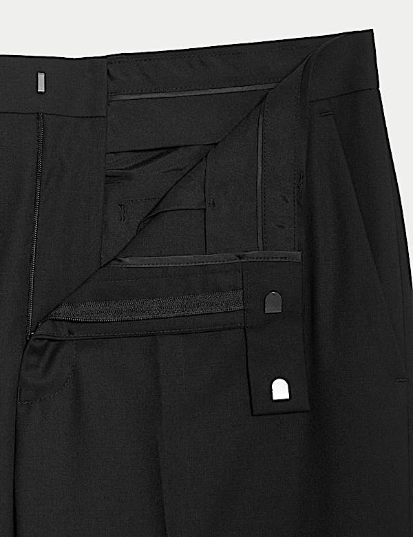 Oblekové kalhoty se strečem, volný střih - CZ