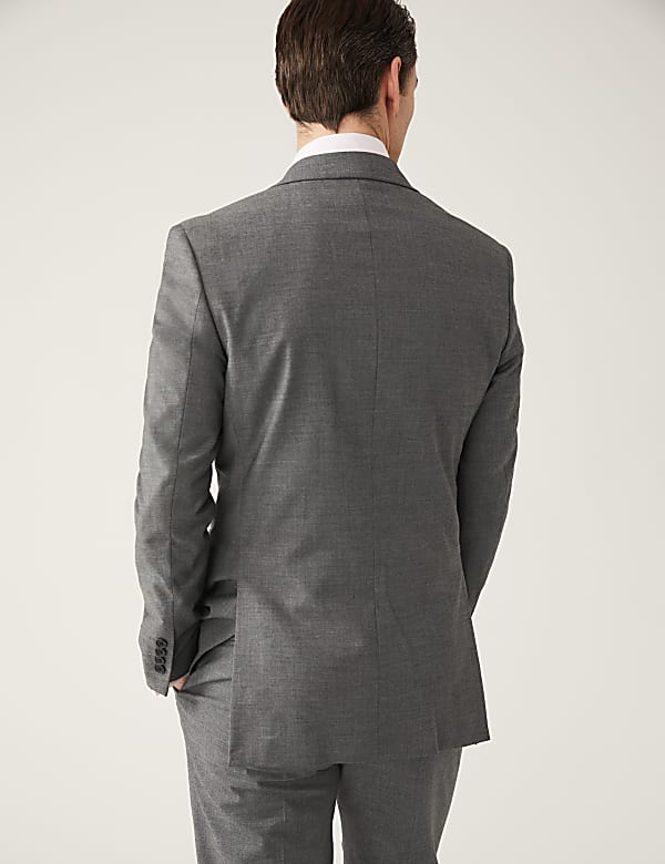 Sharkskin-colbert met stretch en slanke pasvorm - BE