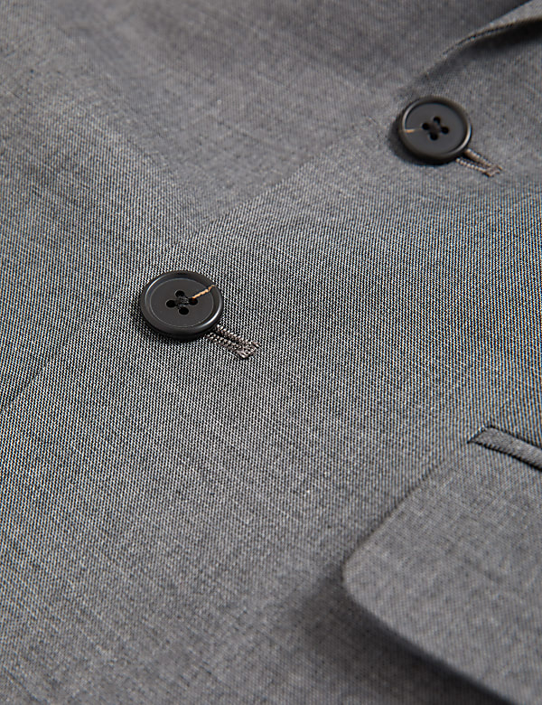 Slim Fit Sharkskin Suit Jacket with Stretch