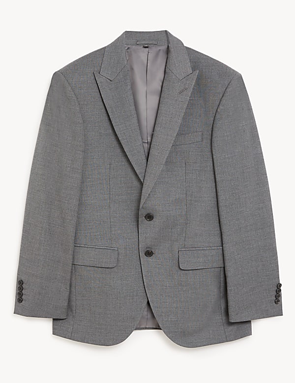 Sharkskin-colbert met stretch en slanke pasvorm - BE