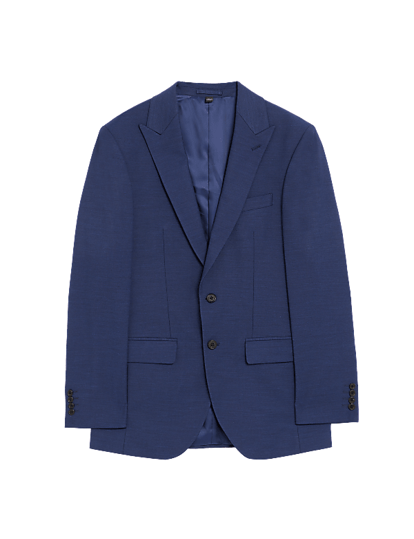 Slim Fit Sharkskin Suit Jacket with Stretch
