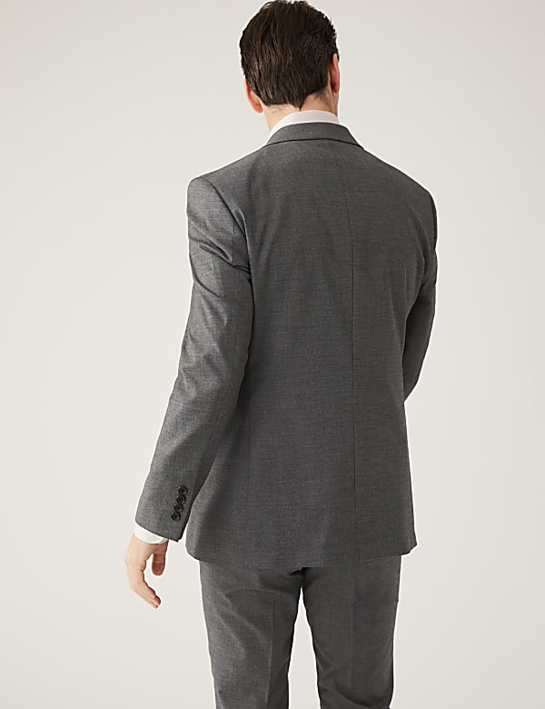 Regular Fit Sharkskin Suit Jacket