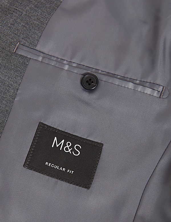 Regular Fit Sharkskin Suit Jacket
