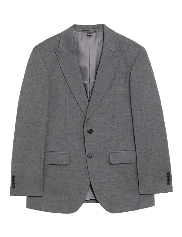 Regular Fit Sharkskin Suit Jacket