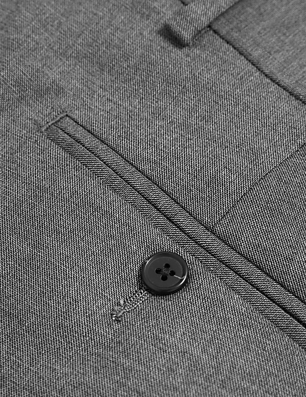 Slim Fit Sharkskin Stretch Suit Trousers