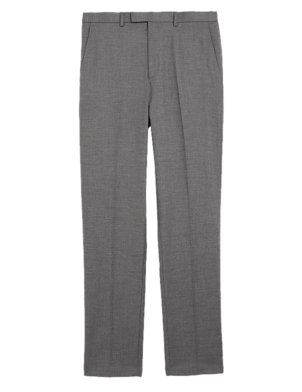 Slim Fit Sharkskin Stretch Suit Trousers