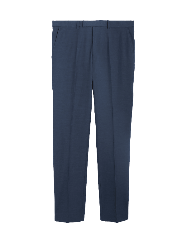 Slim Fit Sharkskin Stretch Suit Trousers