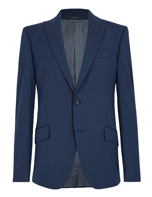 Regular Fit Suit Jacket with Stretch