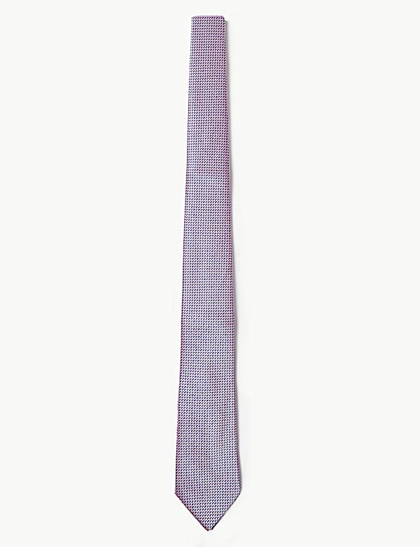Slim Woven Geometric Tie
