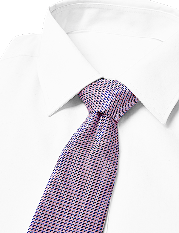 Slim Woven Geometric Tie