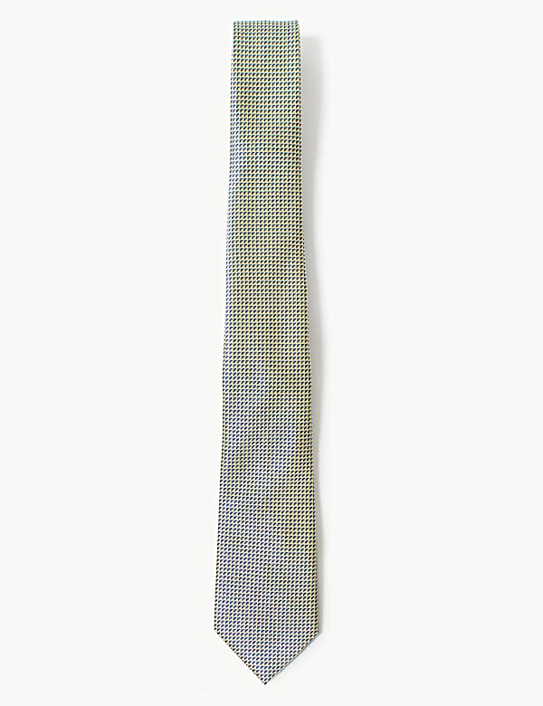 Slim Woven Geometric Tie
