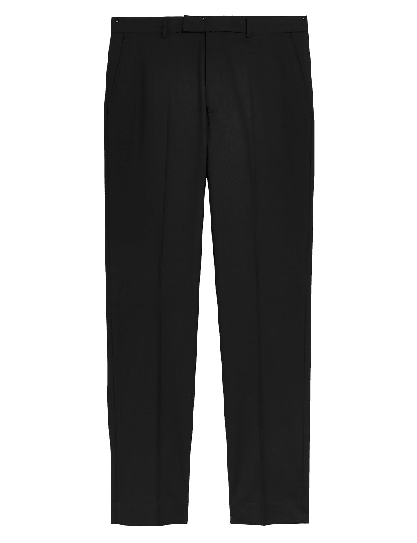 Black Slim Fit Suit Trousers with Stretch