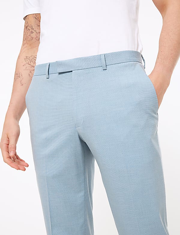 Pastel Tailored Fit Trousers with Stretch