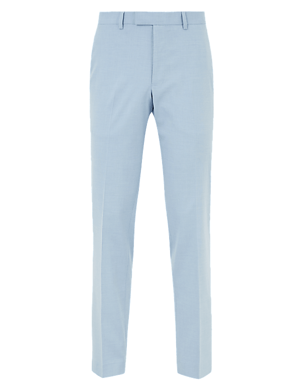 Pastel Tailored Fit Trousers with Stretch